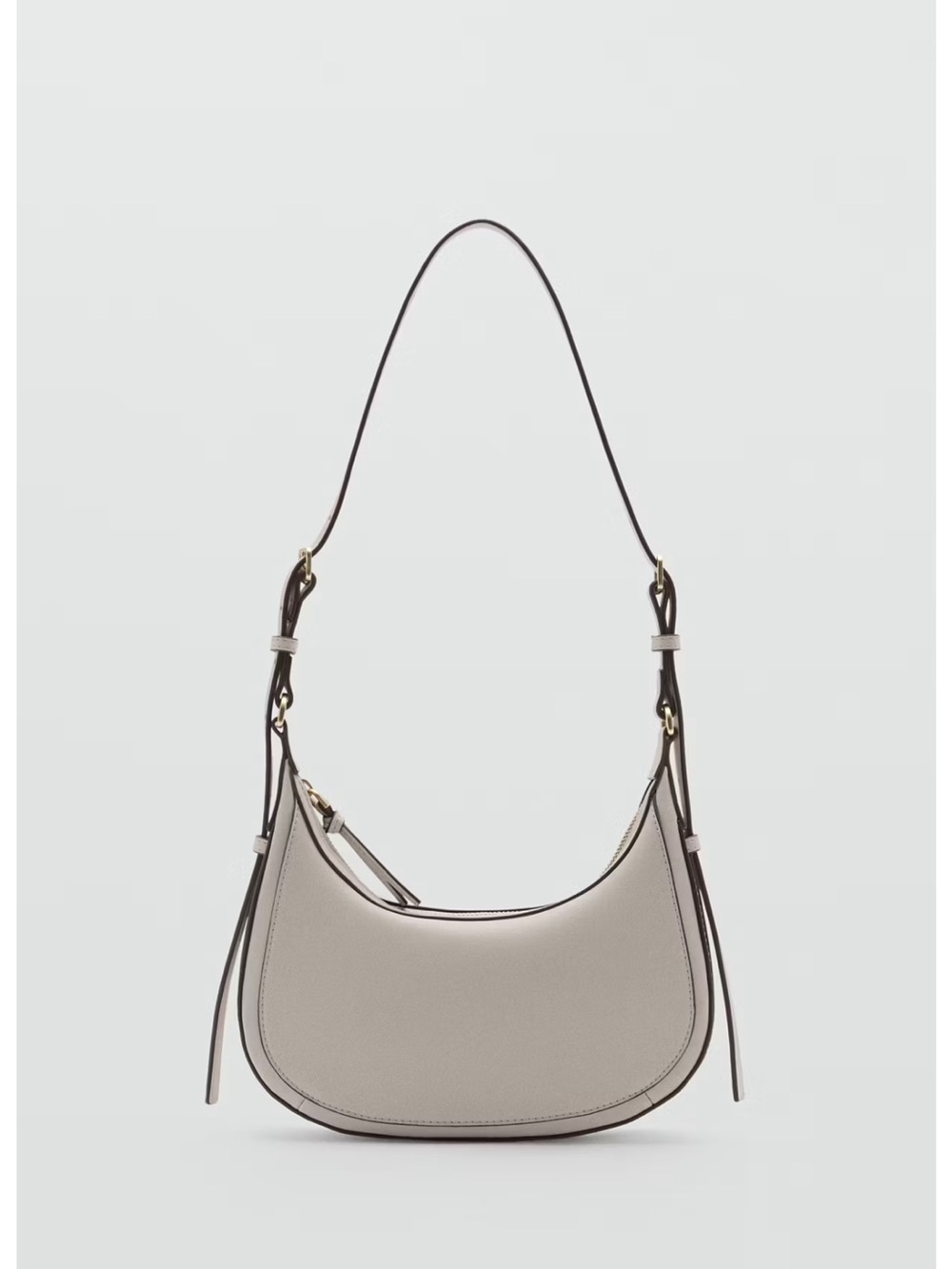 Mango Off White Oval Shoulder Bag - Picture 2 of 4
